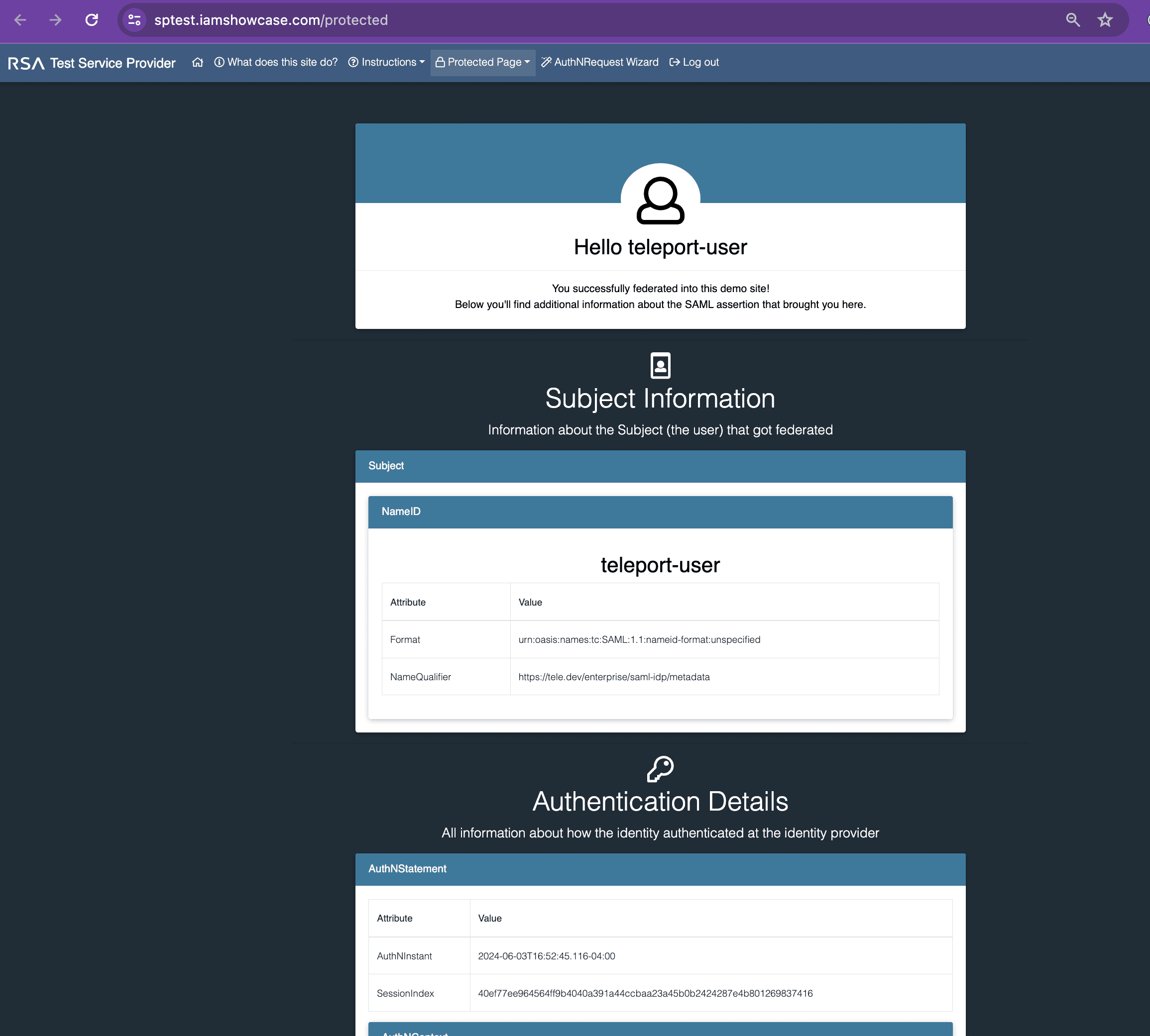 Protected page access